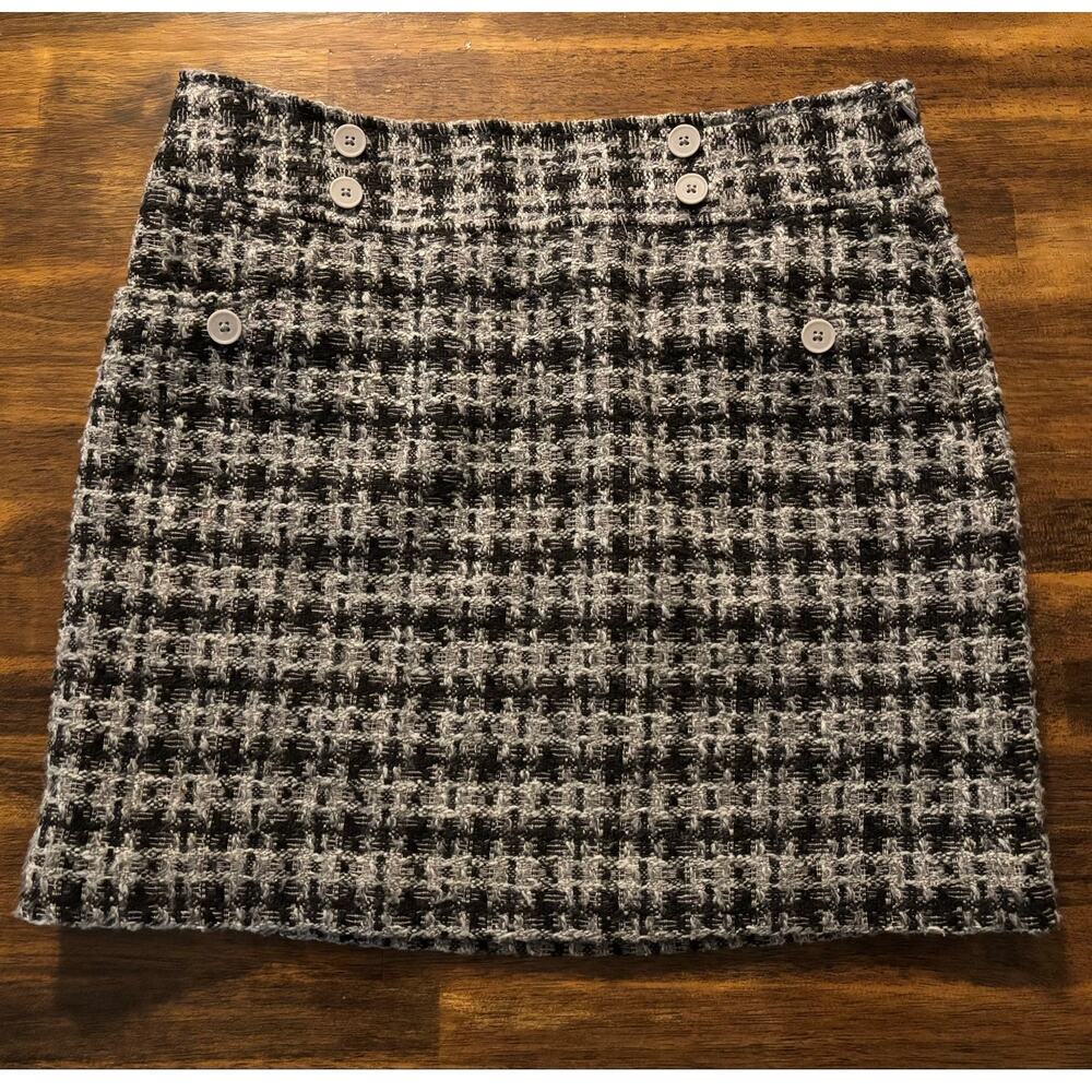 Ann Taylor Loft Women’s 6 Skirt Tweed Mini Short Preppy A Line Straight